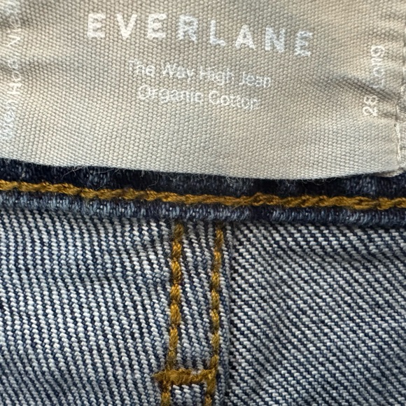 Everlane Organic Way High Dark Indigo Jean Straight size 28 Long 29.5” - Picture 5 of 5